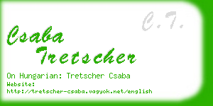 csaba tretscher business card